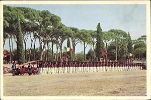 Bild des Verkufers fr Ansichtskarte / Postkarte Roma Rom Lazio, Piazza di Siena, Corpo delle Guardie di P. S., 1959, Motorrder zum Verkauf von akpool GmbH