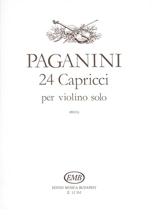 Bild des Verkufers fr PAGANINI - Caprichos Op.1 (24) para Violin (Ricci) zum Verkauf von Mega Music