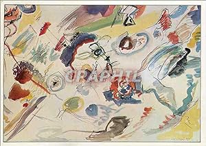Immagine del venditore per Carte Postale Moderne Premiere Aquarelle abstraite Kandinsky venduto da CPAPHIL