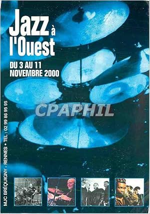Image du vendeur pour Carte Postale Moderne Jazz l'Ouest du 3 au 11 Novembre 2000 Rennes mis en vente par CPAPHIL