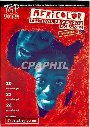 Bild des Verkufers fr Carte Postale Moderne Africolor Festival de Musique Urbaines Thtre Gerard Philippe Centre Dramatique National Saint- zum Verkauf von CPAPHIL