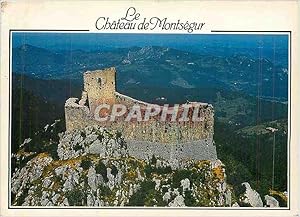 Image du vendeur pour Carte Postale Moderne Chteaux Cathares Montsegur vue arienne mis en vente par CPAPHIL