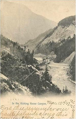 Carte Postale Ancienne In the kicking Horse Canyon