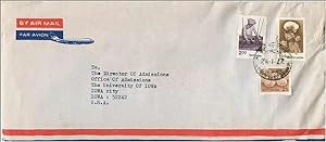 Seller image for Lettre Cover Inde India University Iowa City for sale by CPAPHIL