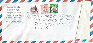 Seller image for Lettre Cover Coree Korea University Iowa City for sale by CPAPHIL