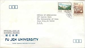 Seller image for Lettre Cover Chine China University Iowa Fu Jen for sale by CPAPHIL