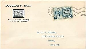 Immagine del venditore per Lettre Cover Etats-Unis 3c Young America Douglas Ball Miami to New York 1952 venduto da CPAPHIL
