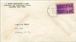 Seller image for Lettre Cover Etats-Unis 3c Golden Gate on Milford 1934 cover to Ithaca for sale by CPAPHIL