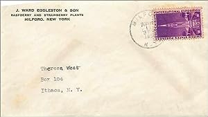 Imagen del vendedor de Lettre Cover Etats-Unis 3c Golden Gate on Milford 1934 cover to Ithaca a la venta por CPAPHIL