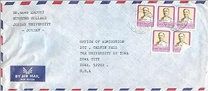 Seller image for Lettre Cover Jordanie University Iowa City for sale by CPAPHIL