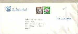 Seller image for Lettre Cover Coree Korea University Iowa City Seoul for sale by CPAPHIL