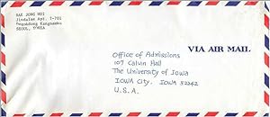 Seller image for Lettre Cover Coree Korea University Iowa City for sale by CPAPHIL