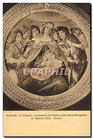 Bild des Verkufers fr Italie - Italia - Italy - Firenze - Florence - Botticelli - La Vergina - Carte Postale Ancienne zum Verkauf von CPAPHIL