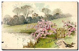 Seller image for Arts - Tableau - Country scne with shining sun - Carte Postale Ancienne (carte hongroise Hungary Hongrie) for sale by CPAPHIL
