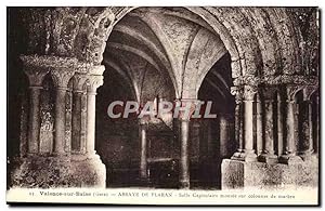 Bild des Verkufers fr Valence sur Baise Carte Postale Ancienne Abbaye de Flaran Salle capitulaire monteee sur colonne de marbre zum Verkauf von CPAPHIL