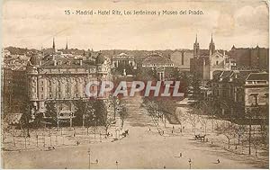 Carte Postale Ancienne Madrid Hôtel Ritz Los Jeronimos y Museo del Prado