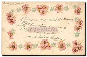 Imagen del vendedor de Fleurs - 1902 - Message with flowered border (carte hongroise Hungary Hongrie) - Carte Postale Ancienne a la venta por CPAPHIL