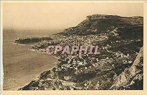 Carte Postale Ancienne Monaco Monte Carlo vus de la Grande Corniche