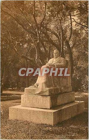 Carte Postale Ancienne Madrid Monumento a Perez Galdos en el Parque del Retiro