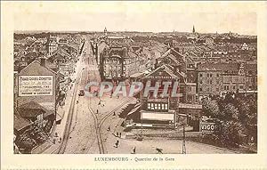 Carte Postale Ancienne Luxembourg quartier de la gare