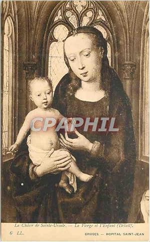 Image du vendeur pour Carte Postale Ancienne Bruges La Chasse de Sainte Ursule La Vierge et l'Enfant mis en vente par CPAPHIL