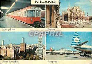 Seller image for Carte Postale Moderne Milano Metro Avion Piazza Repubblica for sale by CPAPHIL