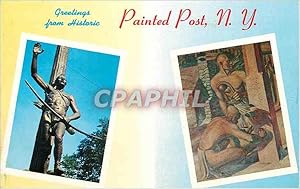 Carte Postale Moderne Greeting from Historic Painted Post N Y