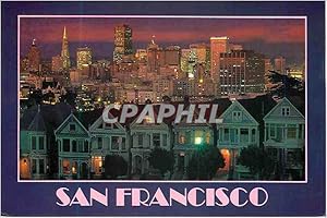 Immagine del venditore per Carte Postale Moderne San Francisco Beautiful Victorian homes line Steiner Street with the city in the distance venduto da CPAPHIL