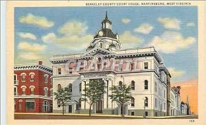 Carte Postale Ancienne West Virginia Martinsburg Berkeley County Court House