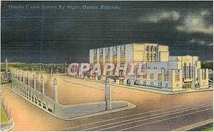 Carte Postale Ancienne Omaha Union Station By Night Omaha Nebraska