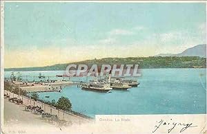 Carte Postale Ancienne Geneve La rade Bateaux