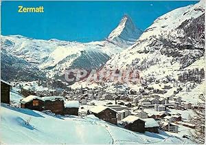 Bild des Verkufers fr Carte Postale Moderne Zermatt Zermatt Matterhorn Mt Cervin Komm mit ins Wallis Zermatt am Matterhorn Ferien Nacher zum Verkauf von CPAPHIL