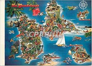 Carte Postale Moderne La Guadeloupe reproduction du poster de Jean Rochard