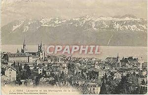 Carte Postale Ancienne Lausanne et les Montagnes de la Saovie