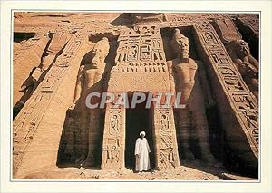 Image du vendeur pour Carte Postale Moderne Les Rois Dieux et les Reines Deesses du temple d Hator aussi nomme Petit Temple d Abu Simbel mis en vente par CPAPHIL