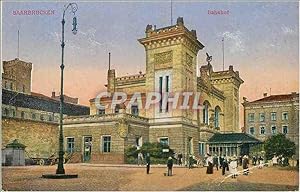 Carte Postale Ancienne Saarbrucken Bahnhof