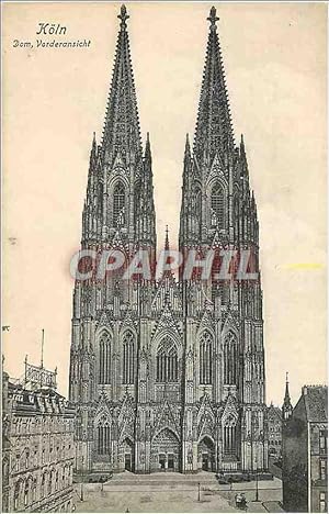 Carte Postale Ancienne Koln Dom Vorderansicht