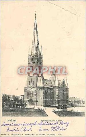 Carte Postale Ancienne Hamburg Harvestchuder Kirche