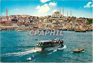 Image du vendeur pour Carte Postale Moderne Istanbul Turkey La Corne d'or et la Mosquee de Soliman le Magnifique Bateau mis en vente par CPAPHIL