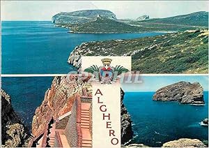 Carte Postale Moderne Alghero Torre del Tromariglio e Capo Caccia Escala del Cabirol La Foradada