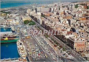 Carte Postale Moderne Cagliari Rue Rome et vue partiale vue aérienne