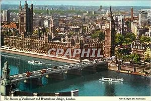 Seller image for Carte Postale Moderne The Houses of Parliament and Westminster Bridge London for sale by CPAPHIL