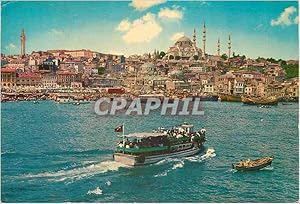 Image du vendeur pour Carte Postale Moderne Istanbul Turkey La Corne d'or et la Mosquee de Soliman le Magnifique mis en vente par CPAPHIL