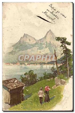 Image du vendeur pour Carte Postale Ancienne Fantaisie Paysage mis en vente par CPAPHIL