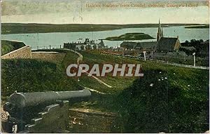 Carte Postale Ancienne Halifax Harbour from Citadel showing Georges Island