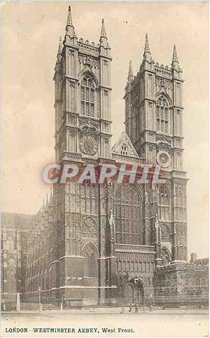 Imagen del vendedor de Carte Postale Ancienne London westminster abbey west front a la venta por CPAPHIL