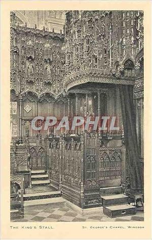 Seller image for Carte Postale Ancienne The king's stall st george's chapel windsor for sale by CPAPHIL