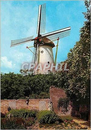 Carte Postale Moderne Rhenen Holland Panoramamolen Type Round brick mill with a reefling stage Mo...