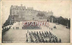 Seller image for Carte Postale Ancienne Edinburgh castle and esplanade Militaria for sale by CPAPHIL