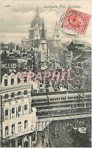 Carte Postale Ancienne London ludgate hill Metro
